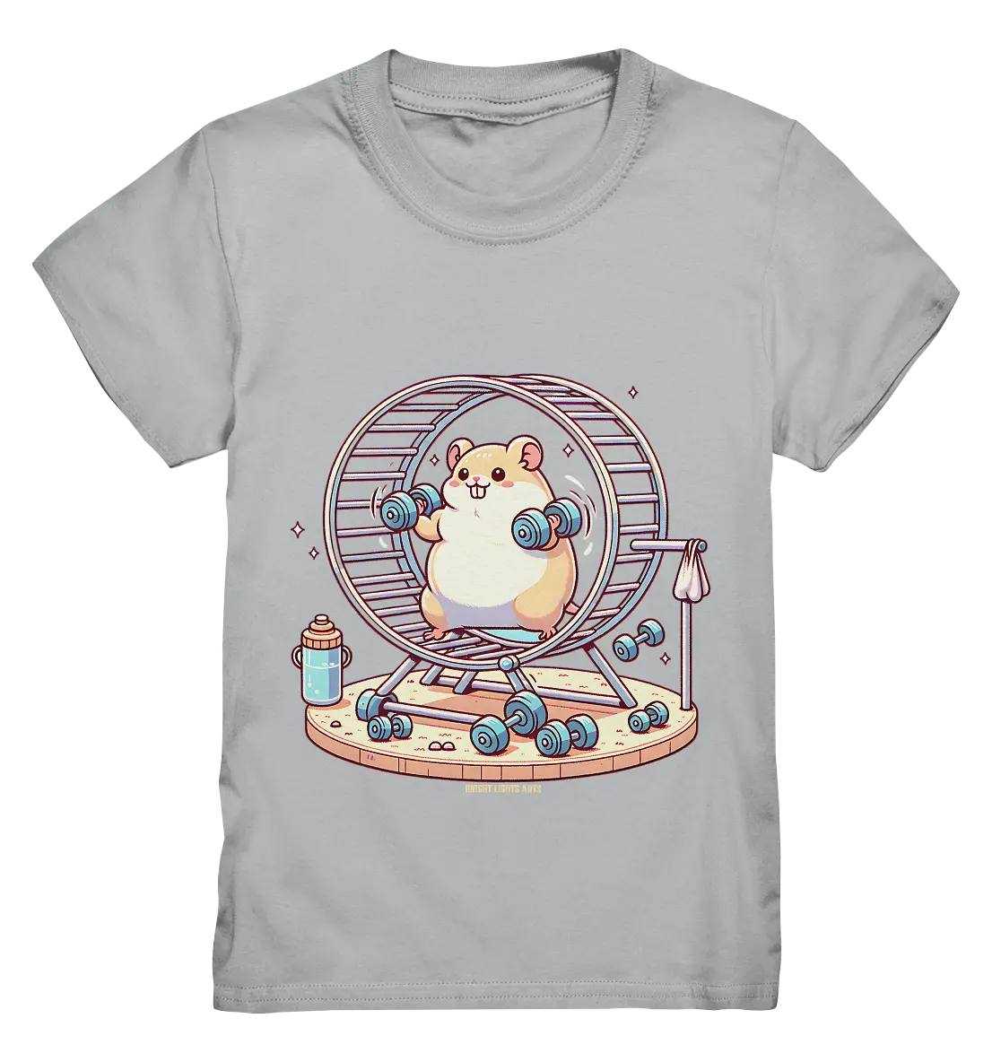 Meerschweinchen im Fitness-Laufrad - Kids Premium Shirt Bright Lights Arts