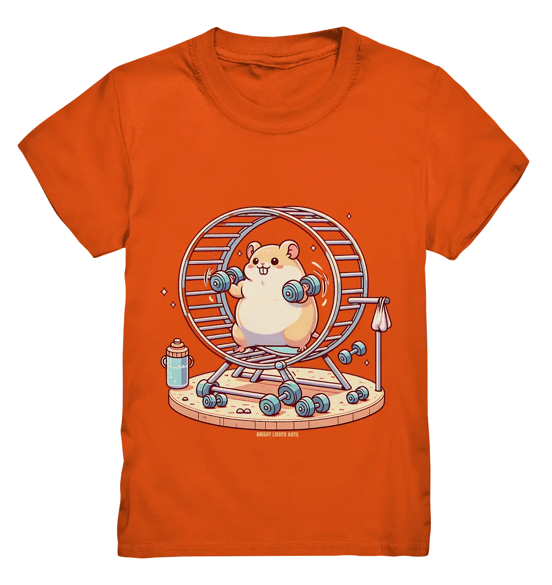 Meerschweinchen im Fitness-Laufrad - Kids Premium Shirt Bright Lights Arts