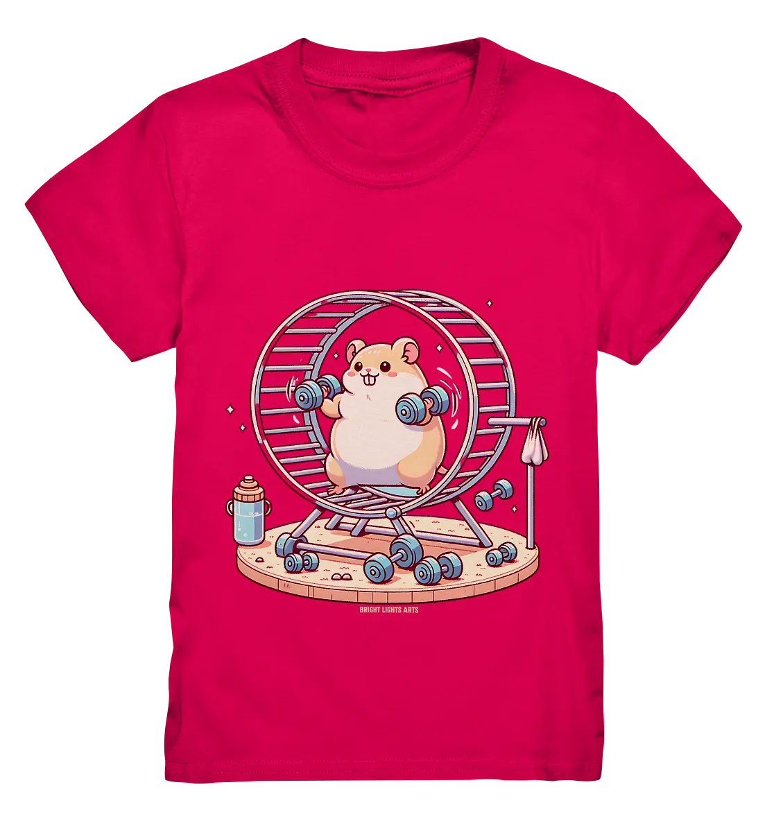 Meerschweinchen im Fitness-Laufrad - Kids Premium Shirt Bright Lights Arts