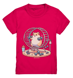 Meerschweinchen im Fitness-Laufrad - Kids Premium Shirt Bright Lights Arts