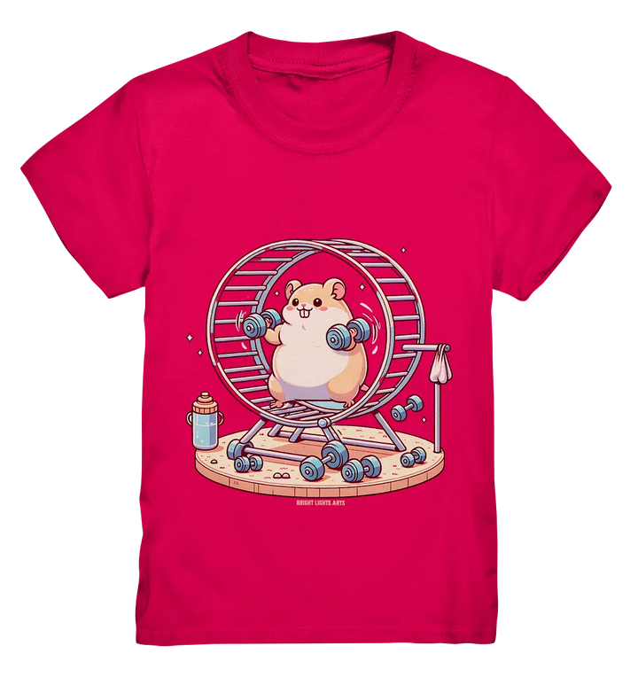 Meerschweinchen im Fitness-Laufrad - Kids Premium Shirt Bright Lights Arts