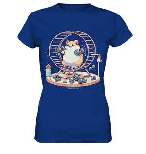 Meerschweinchen im Fitness-Laufrad - Ladies Premium Shirt Bright Lights Arts