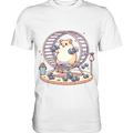 Meerschweinchen im Fitness-Laufrad - Premium Shirt Bright Lights Arts