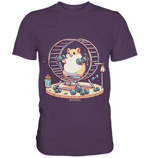 Meerschweinchen im Fitness-Laufrad - Premium Shirt Bright Lights Arts