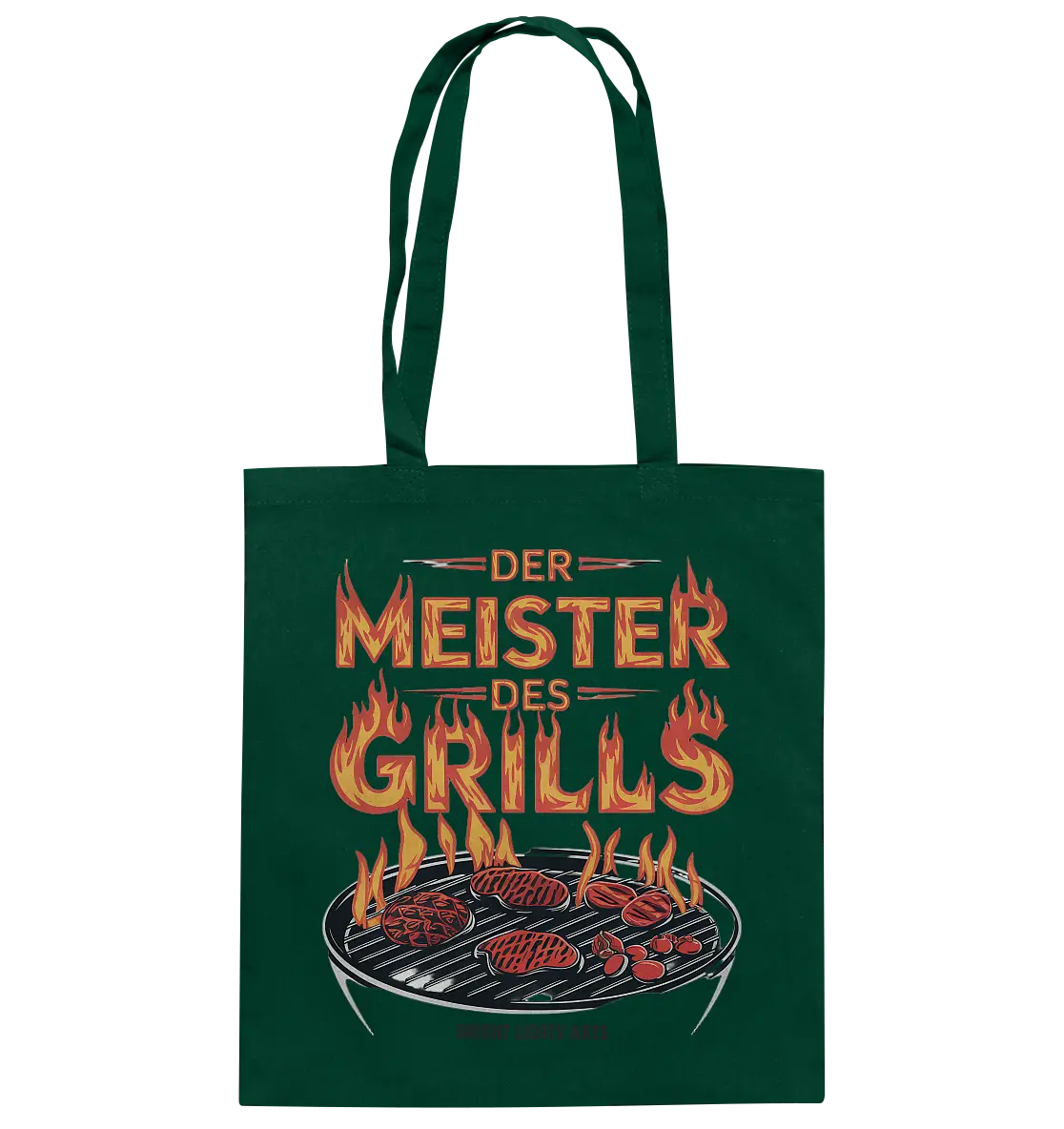 Meister des Grills – Flammendes Grillrost - Baumwolltasche Bright Lights Arts