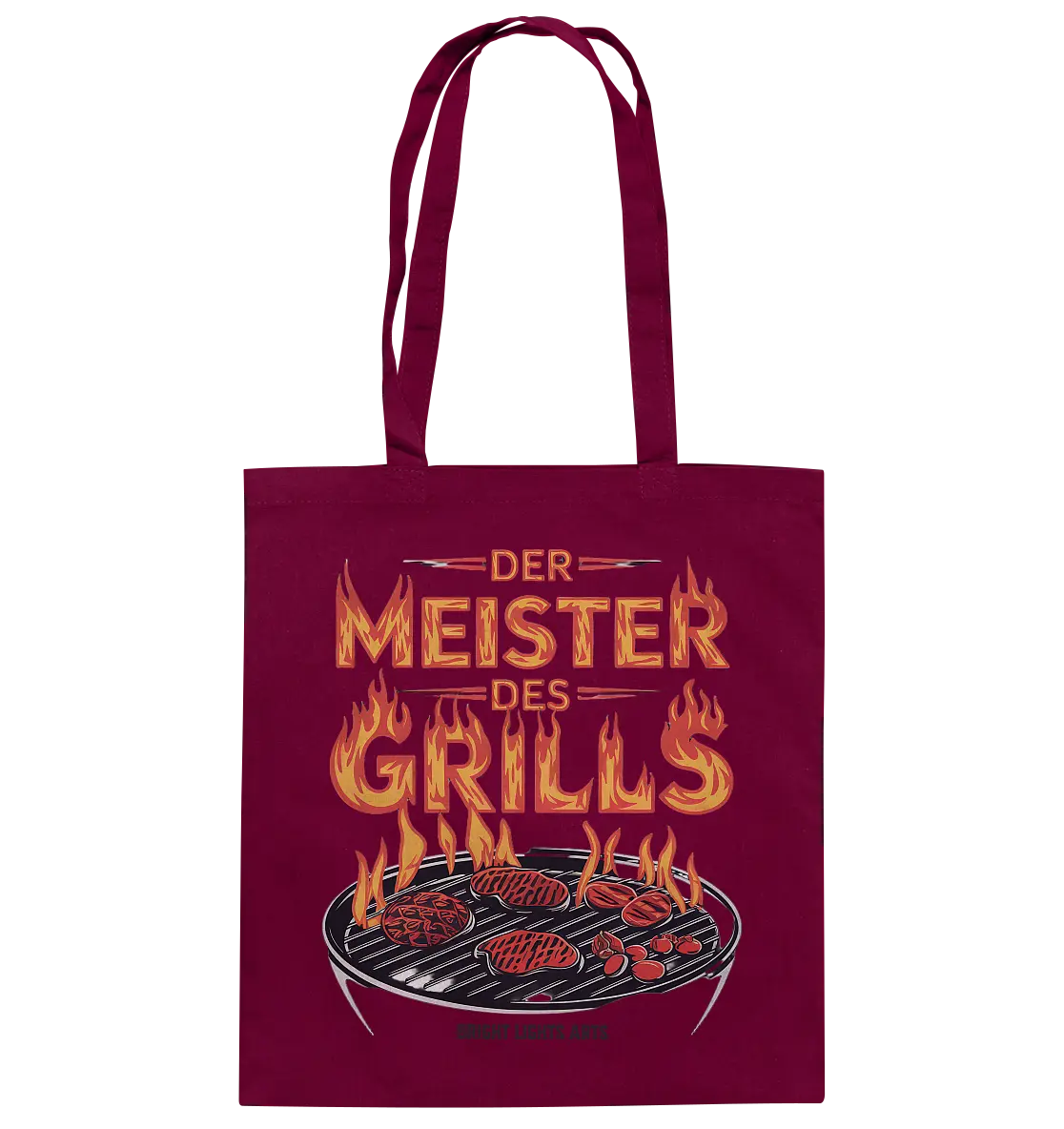 Meister des Grills – Flammendes Grillrost - Baumwolltasche Bright Lights Arts