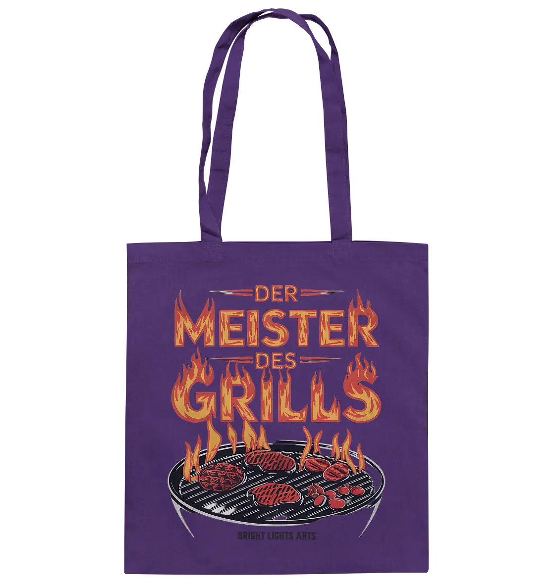 Meister des Grills – Flammendes Grillrost - Baumwolltasche Bright Lights Arts