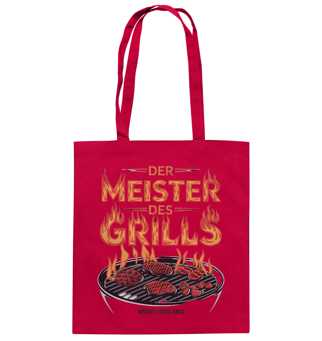 Meister des Grills – Flammendes Grillrost - Baumwolltasche Bright Lights Arts