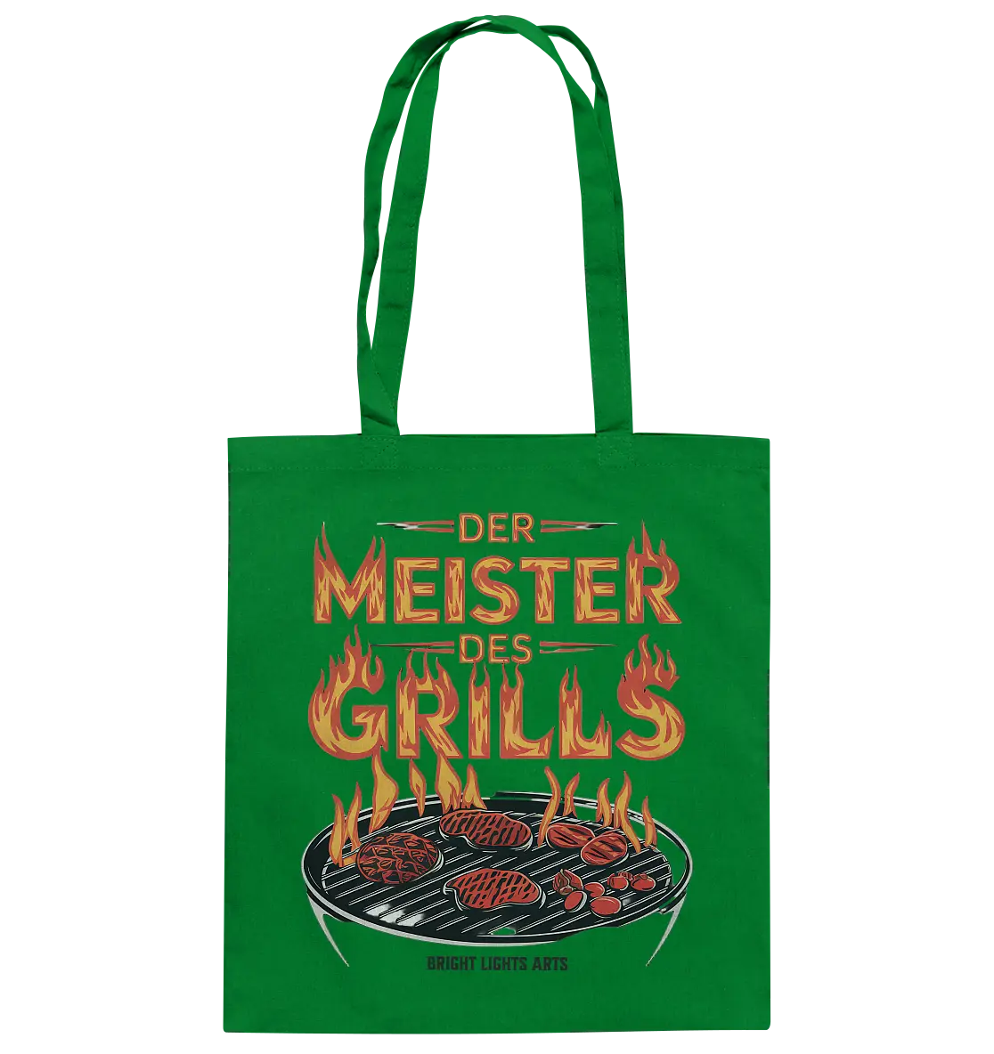 Meister des Grills – Flammendes Grillrost - Baumwolltasche Bright Lights Arts