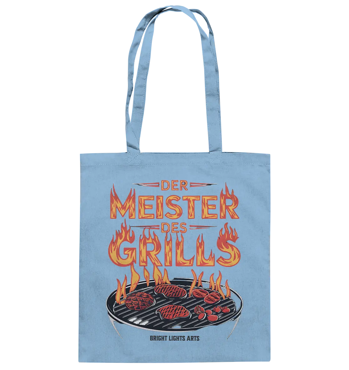 Meister des Grills – Flammendes Grillrost - Baumwolltasche Bright Lights Arts