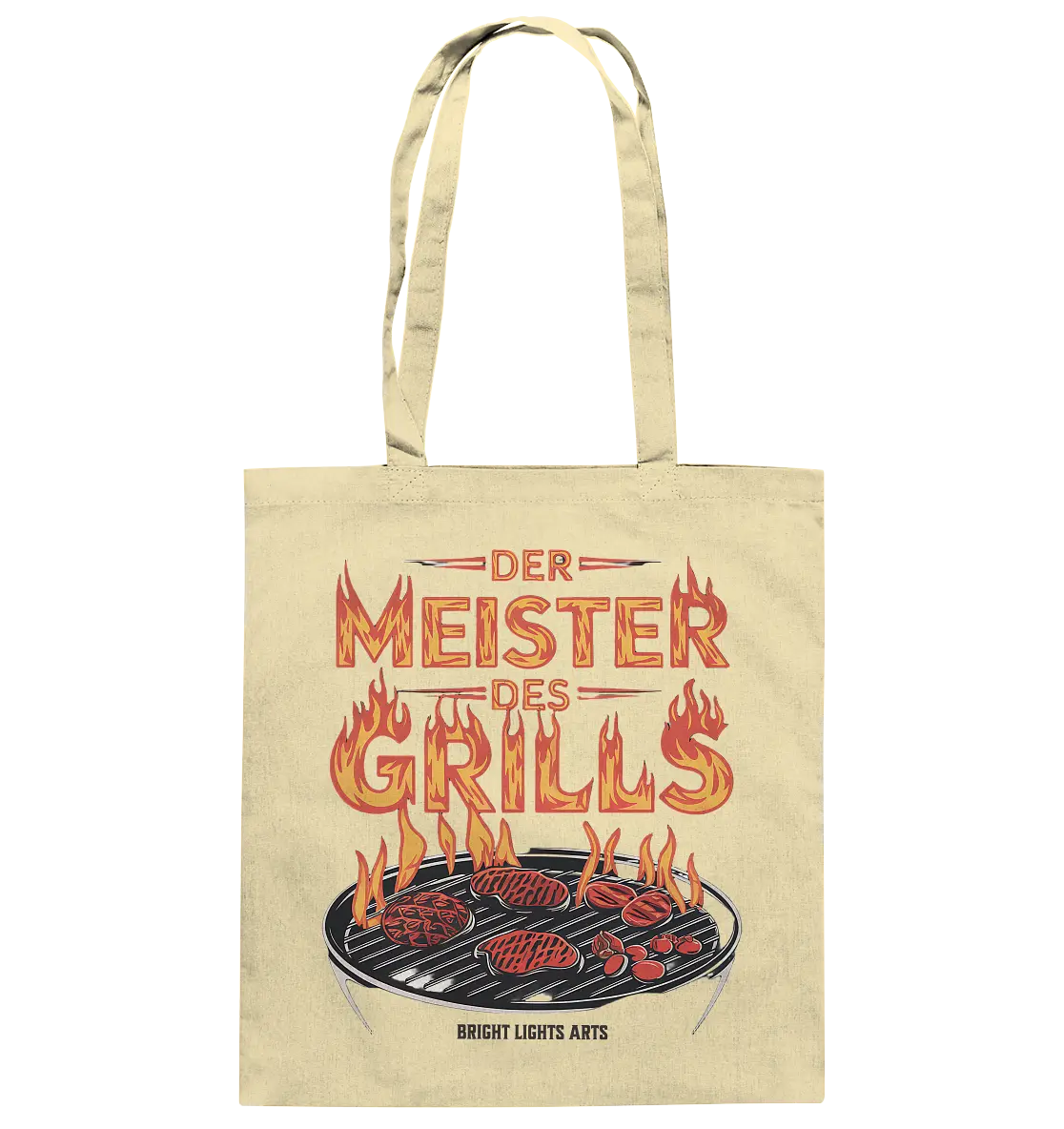 Meister des Grills – Flammendes Grillrost - Baumwolltasche Bright Lights Arts