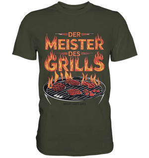 Meister des Grills – Flammendes Grillrost - Premium Shirt Bright Lights Arts