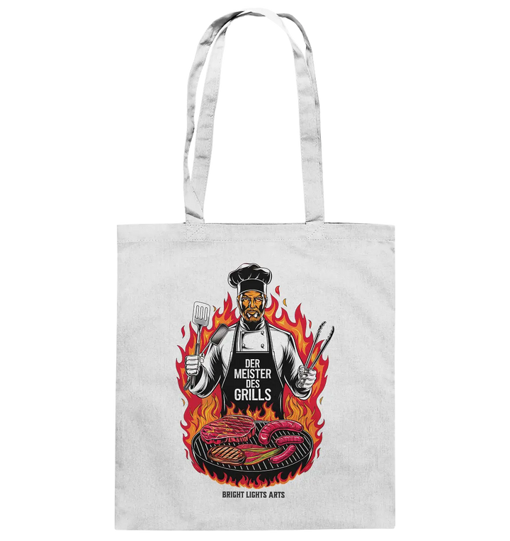 Meister des Grills – Koch im Flammenmeer - Baumwolltasche Bright Lights Arts
