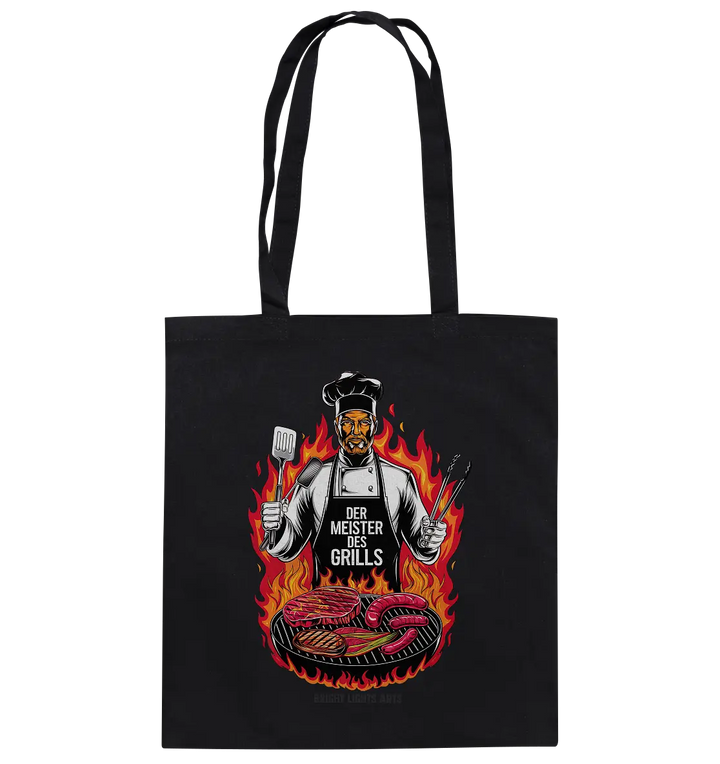 Meister des Grills – Koch im Flammenmeer - Baumwolltasche Bright Lights Arts