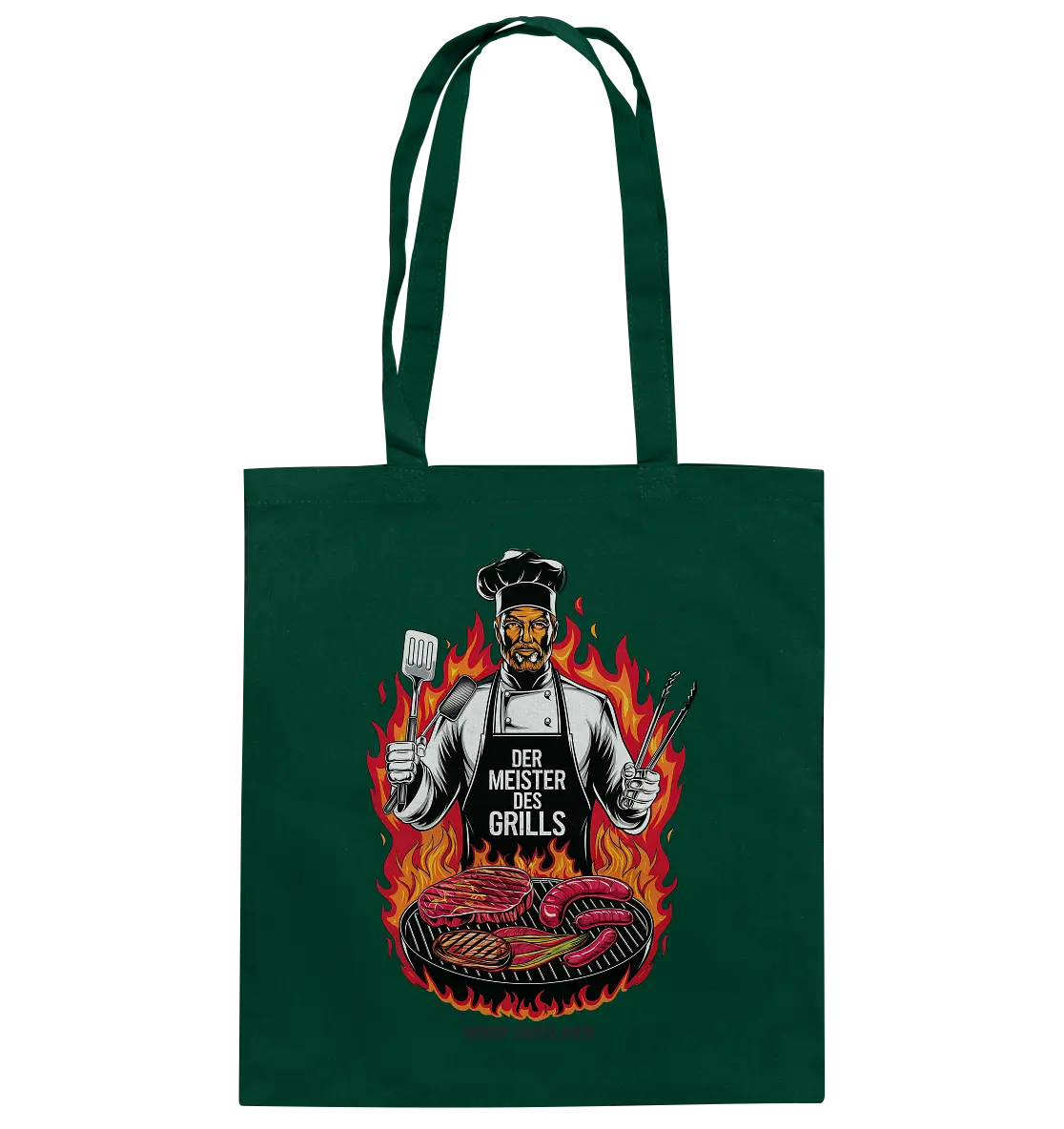Meister des Grills – Koch im Flammenmeer - Baumwolltasche Bright Lights Arts
