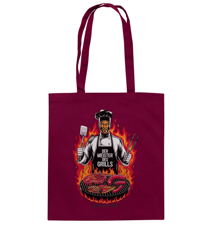Meister des Grills – Koch im Flammenmeer - Baumwolltasche Bright Lights Arts