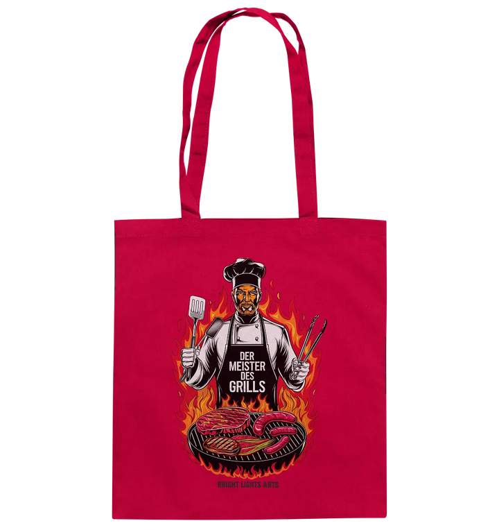 Meister des Grills – Koch im Flammenmeer - Baumwolltasche Bright Lights Arts