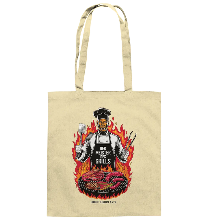 Meister des Grills – Koch im Flammenmeer - Baumwolltasche Bright Lights Arts