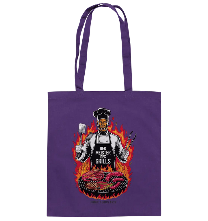 Meister des Grills – Koch im Flammenmeer - Baumwolltasche Bright Lights Arts
