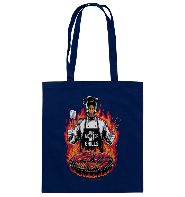 Meister des Grills – Koch im Flammenmeer - Baumwolltasche Bright Lights Arts