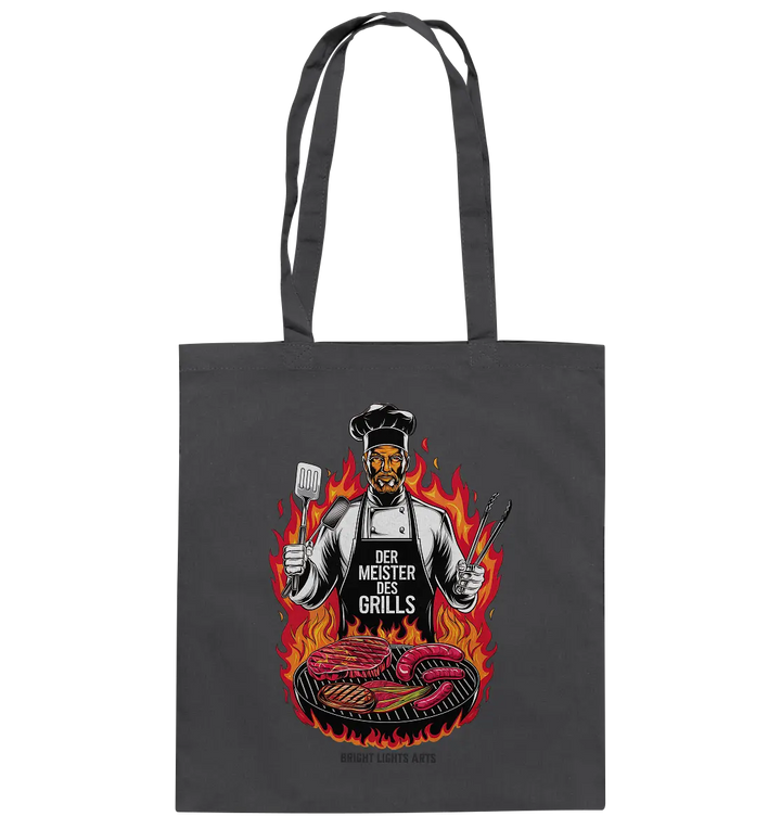 Meister des Grills – Koch im Flammenmeer - Baumwolltasche Bright Lights Arts