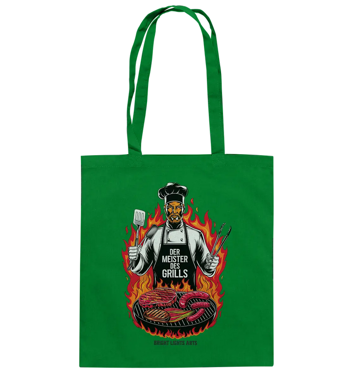 Meister des Grills – Koch im Flammenmeer - Baumwolltasche Bright Lights Arts