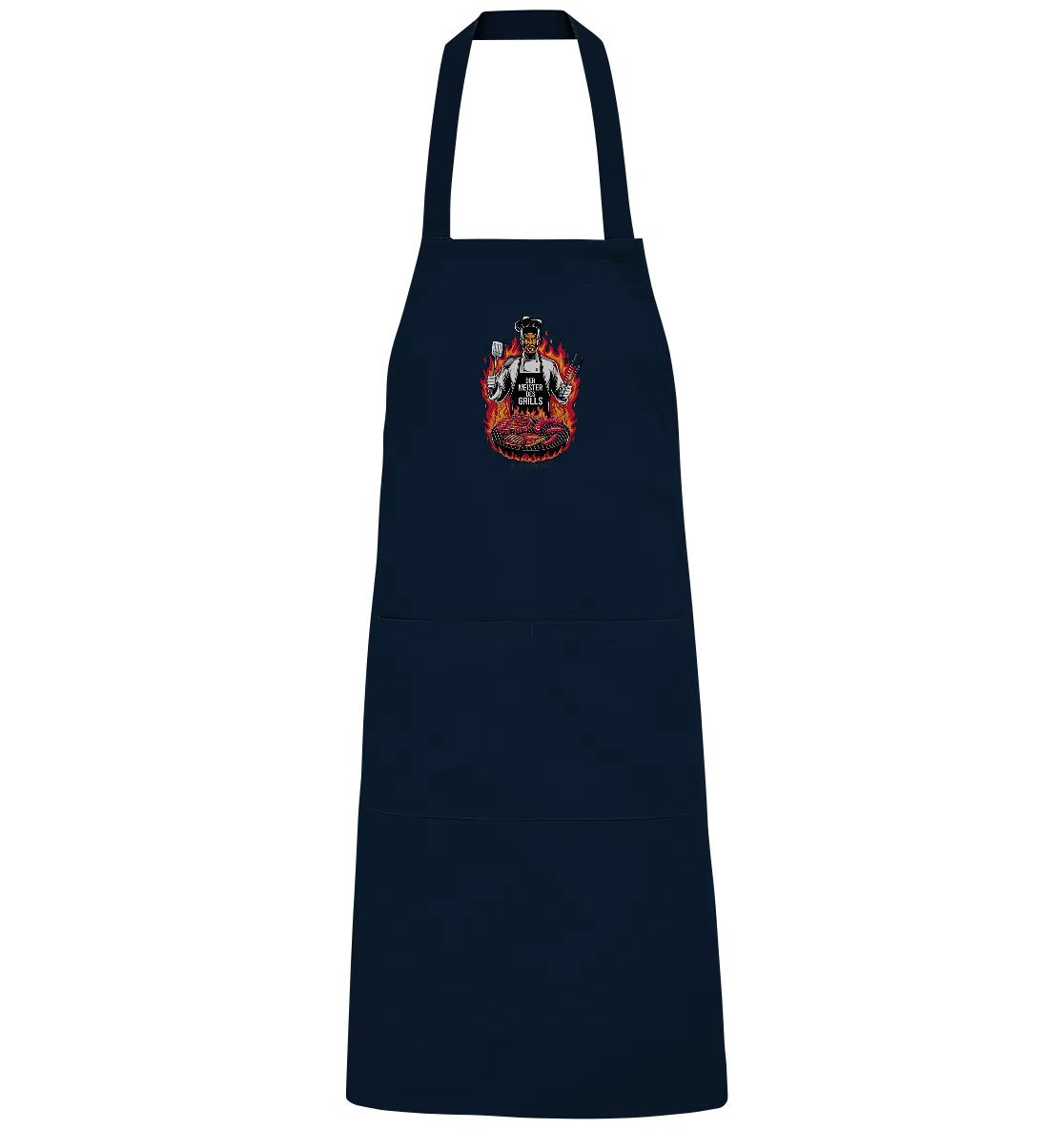 Meister des Grills – Koch im Flammenmeer - Organic Grillschürze Bright Lights Arts