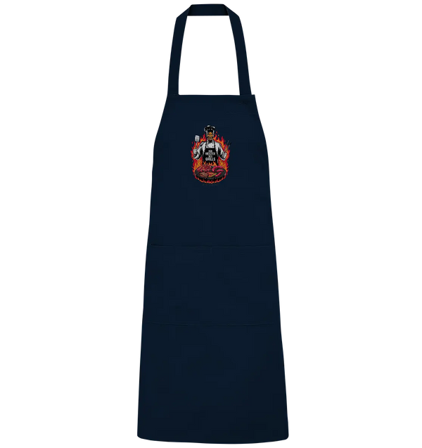 Meister des Grills – Koch im Flammenmeer - Organic Grillschürze Bright Lights Arts