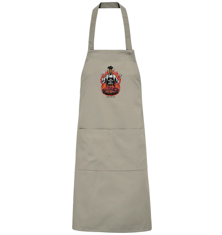Meister des Grills – Koch im Flammenmeer - Organic Grillschürze Bright Lights Arts