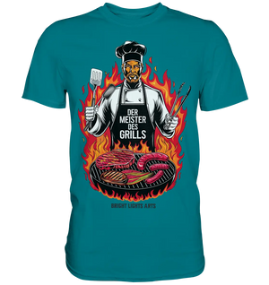 Meister des Grills – Koch im Flammenmeer - Premium Shirt Bright Lights Arts