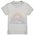 Minimalistisches Bergpanorama bei Sonnenaufgang - Kids Premium Shirt Bright Lights Arts