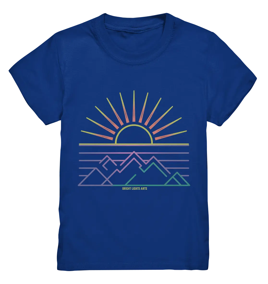 Minimalistisches Bergpanorama bei Sonnenaufgang - Kids Premium Shirt Bright Lights Arts