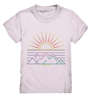Minimalistisches Bergpanorama bei Sonnenaufgang - Kids Premium Shirt Bright Lights Arts