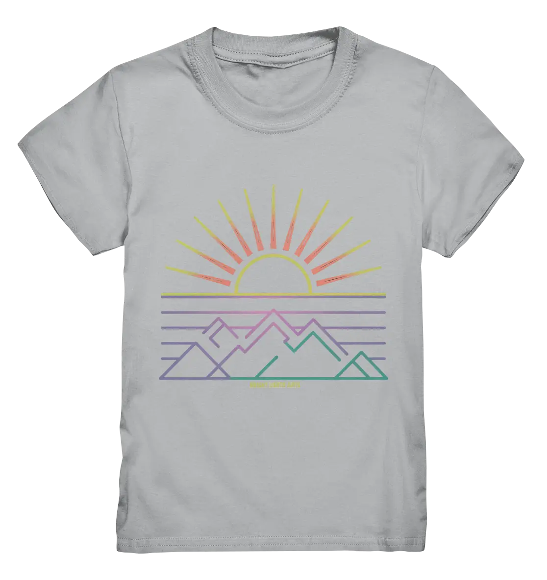 Minimalistisches Bergpanorama bei Sonnenaufgang - Kids Premium Shirt Bright Lights Arts