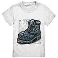 Mountain Steps Boot – Abenteuerliches Wanderschuh-Design voller Naturinspiration - Kids Premium Shirt Bright Lights Arts
