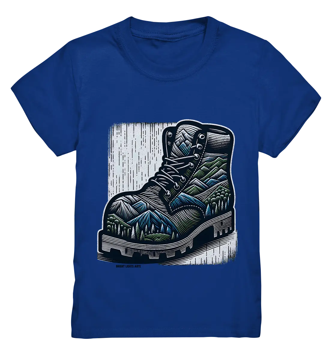 Mountain Steps Boot – Abenteuerliches Wanderschuh-Design voller Naturinspiration - Kids Premium Shirt Bright Lights Arts