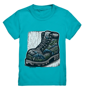 Mountain Steps Boot – Abenteuerliches Wanderschuh-Design voller Naturinspiration - Kids Premium Shirt Bright Lights Arts