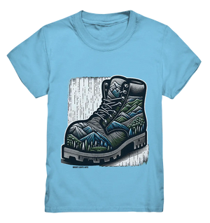 Mountain Steps Boot – Abenteuerliches Wanderschuh-Design voller Naturinspiration - Kids Premium Shirt Bright Lights Arts