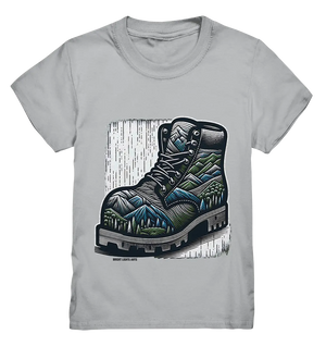 Mountain Steps Boot – Abenteuerliches Wanderschuh-Design voller Naturinspiration - Kids Premium Shirt Bright Lights Arts
