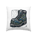 Mountain Steps Boot – Abenteuerliches Wanderschuh-Design voller Naturinspiration - Kissen 40x40cm Bright Lights Arts