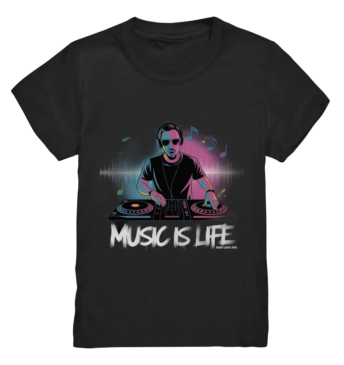 Music is Life - Lebende Energie der Musik - Kids Premium Shirt Bright Lights Arts