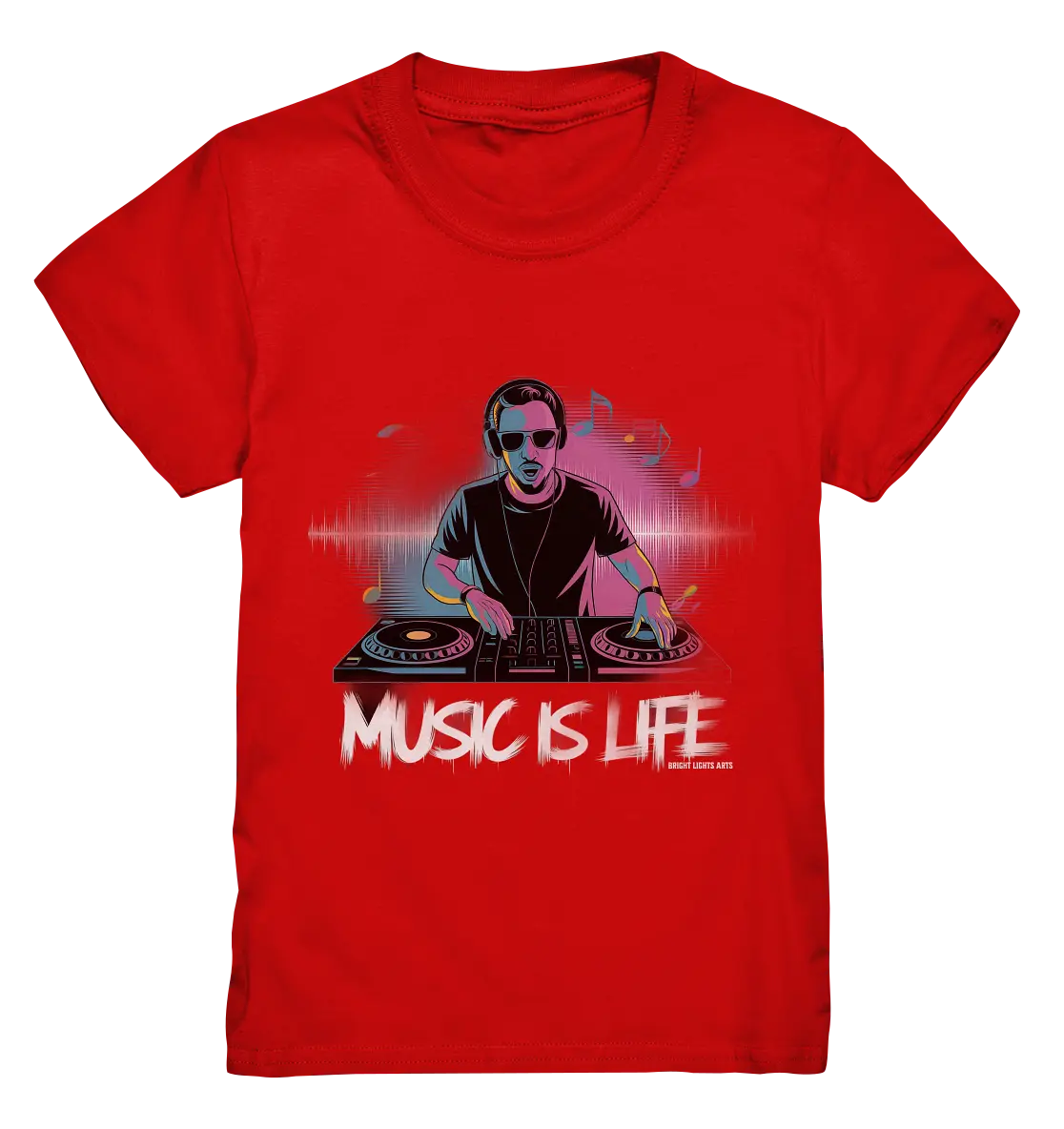 Music is Life - Lebende Energie der Musik - Kids Premium Shirt Bright Lights Arts