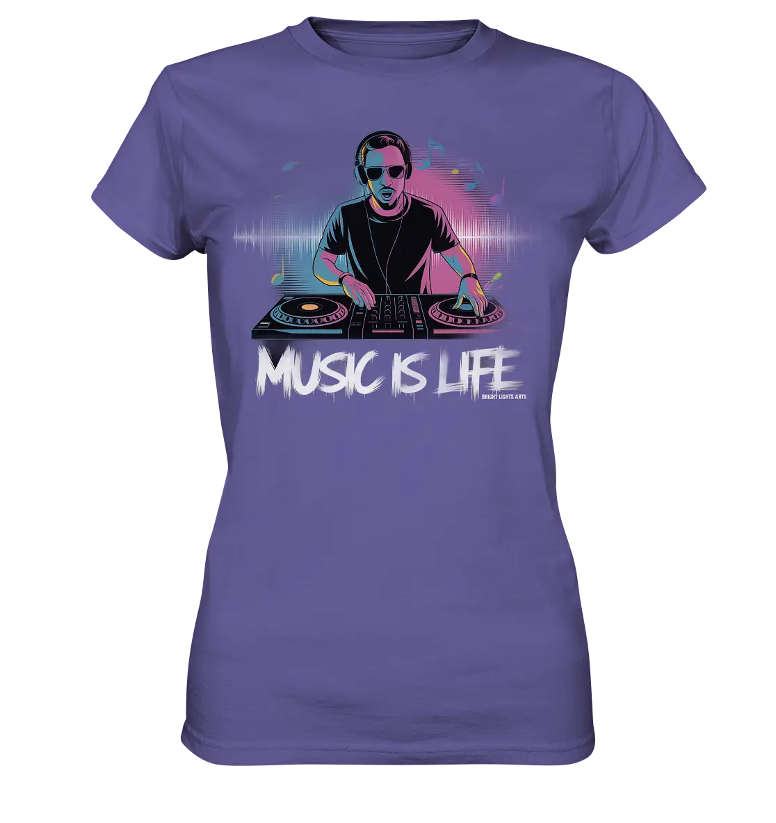 Music is Life - Lebende Energie der Musik - Ladies Premium Shirt Bright Lights Arts