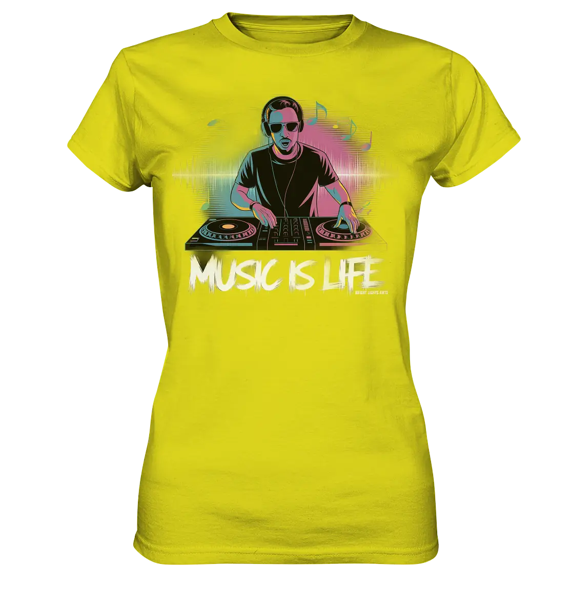 Music is Life - Lebende Energie der Musik - Ladies Premium Shirt Bright Lights Arts