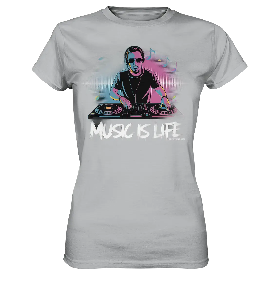 Music is Life - Lebende Energie der Musik - Ladies Premium Shirt Bright Lights Arts