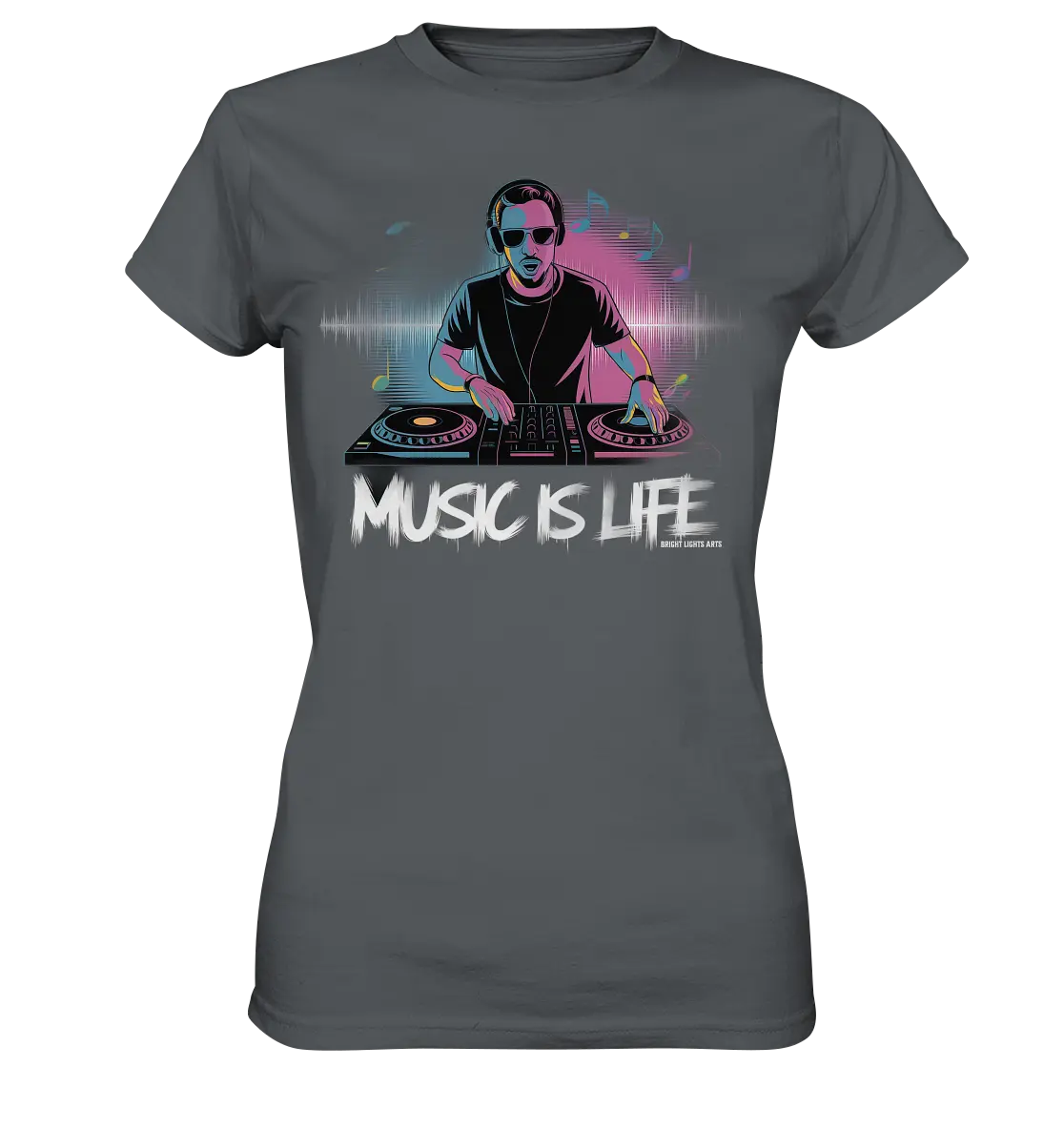 Music is Life - Lebende Energie der Musik - Ladies Premium Shirt Bright Lights Arts