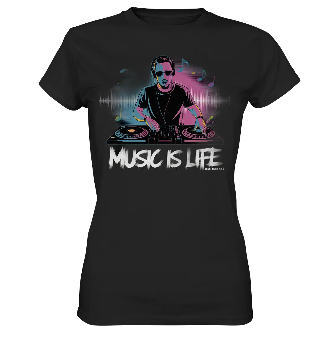 Music is Life - Lebende Energie der Musik - Ladies Premium Shirt Bright Lights Arts