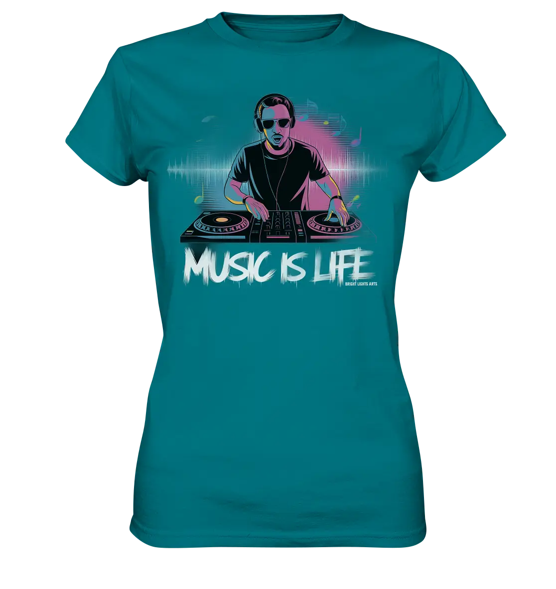 Music is Life - Lebende Energie der Musik - Ladies Premium Shirt Bright Lights Arts