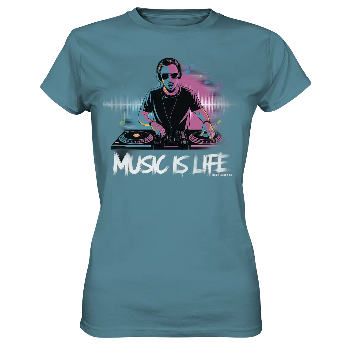 Music is Life - Lebende Energie der Musik - Ladies Premium Shirt Bright Lights Arts