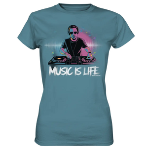 Music is Life - Lebende Energie der Musik - Ladies Premium Shirt Bright Lights Arts